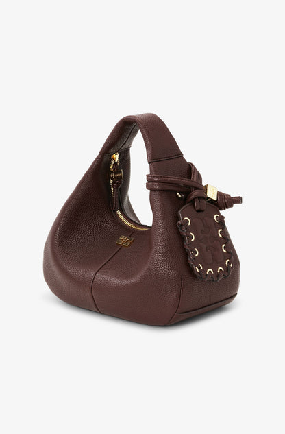 GANNI - Taske - Chicory Coffee Brown - Mini Hobo A7102 (Bemærk Preorder)