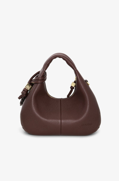 GANNI - Taske - Chicory Coffee Brown - Mini Hobo A7102 (Bemærk Preorder)