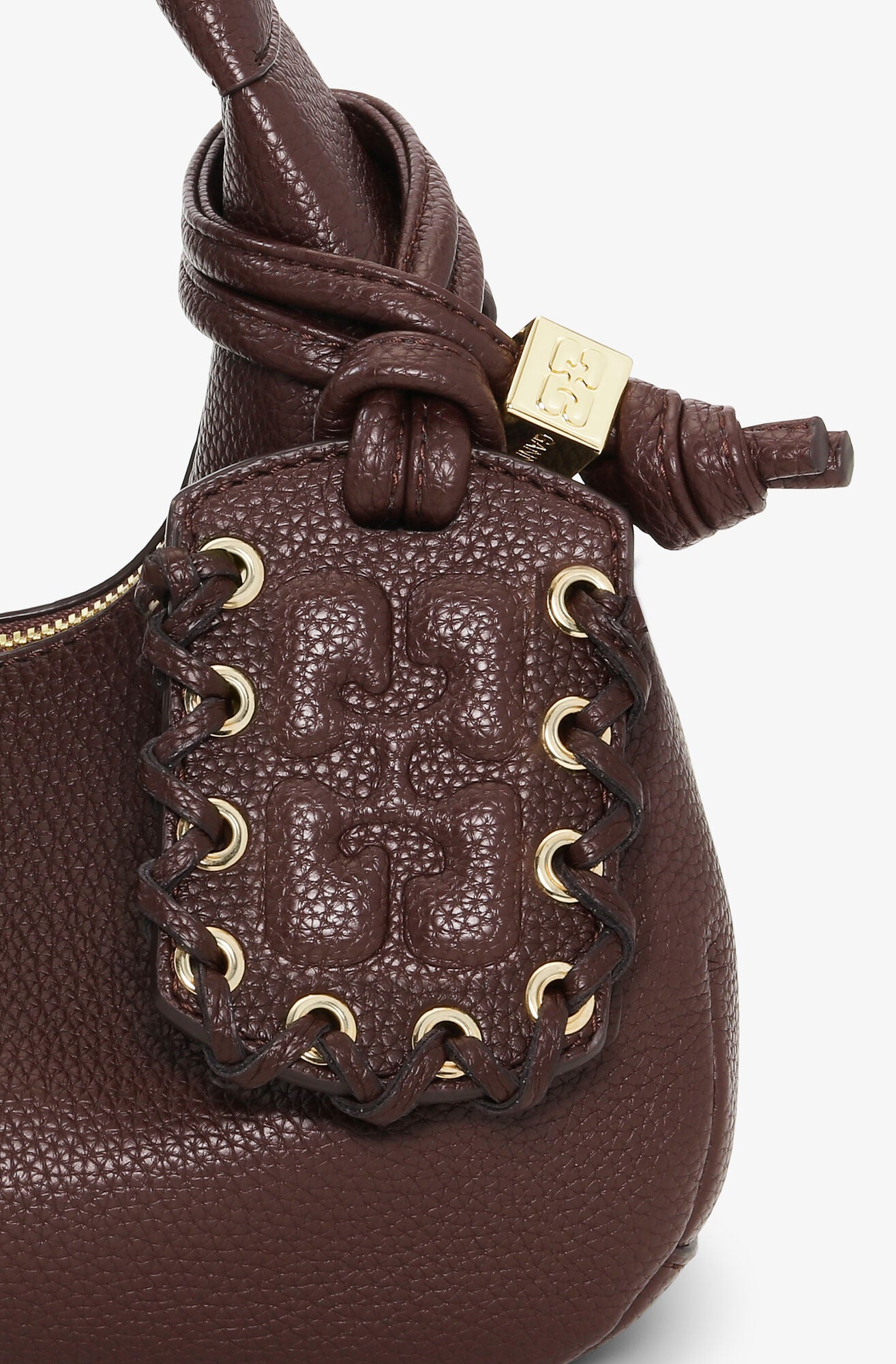 GANNI - Taske - Chicory Coffee Brown - Mini Hobo A7102 (Bemærk Preorder)