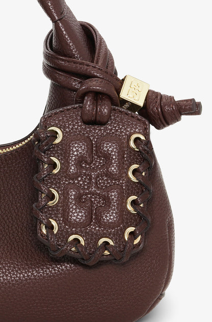 GANNI - Taske - Chicory Coffee Brown - Mini Hobo A7102 (Bemærk Preorder)