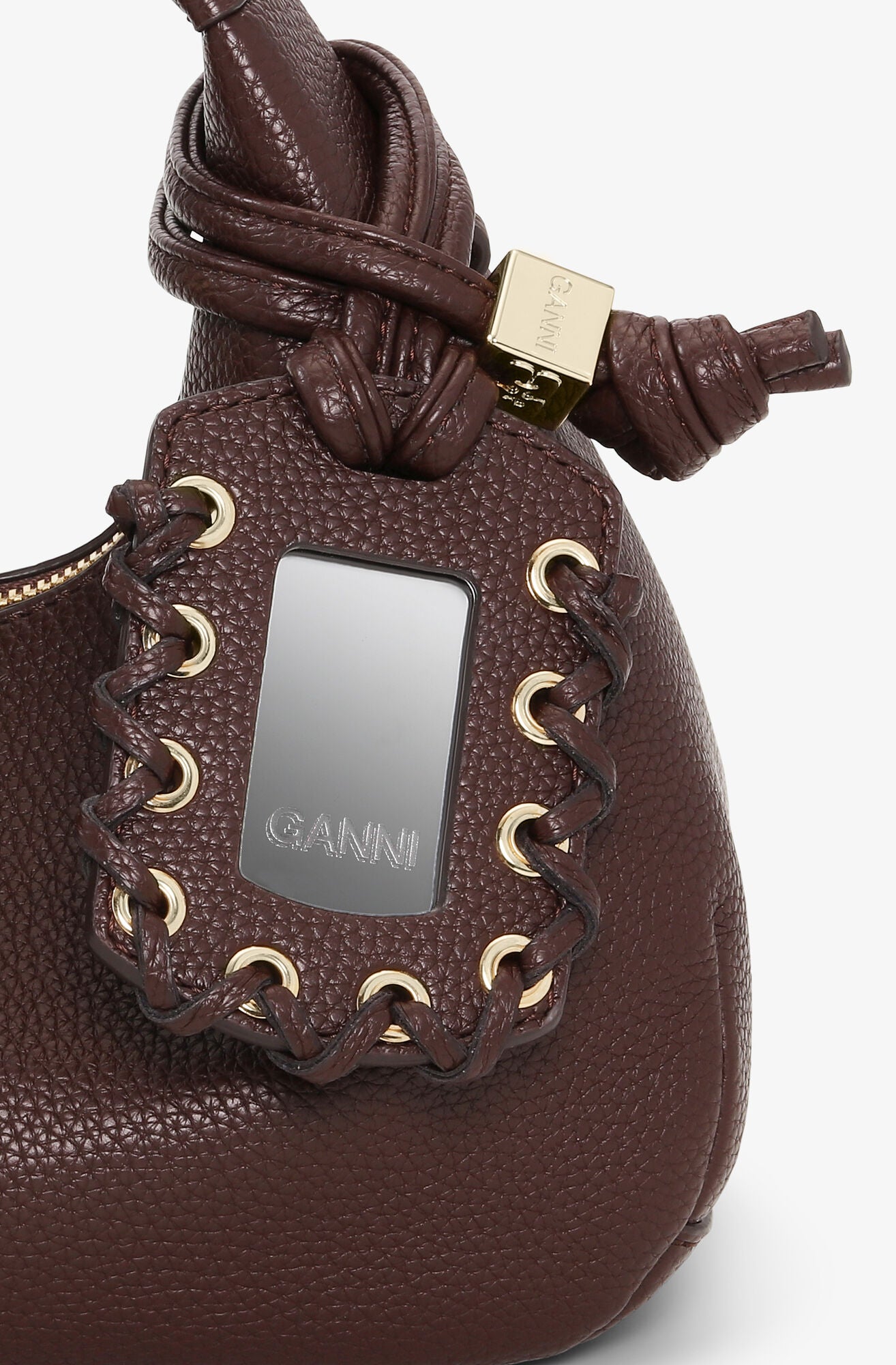 GANNI - Taske - Chicory Coffee Brown - Mini Hobo A7102 (Bemærk Preorder)