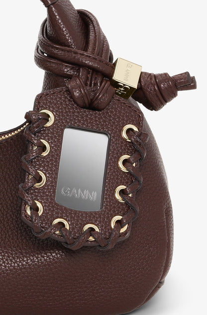 GANNI - Taske - Chicory Coffee Brown - Mini Hobo A7102 (Bemærk Preorder)