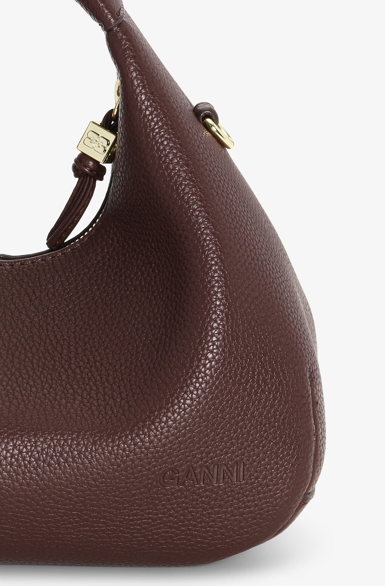 GANNI - Taske - Chicory Coffee Brown - Mini Hobo A7102 (Bemærk Preorder)