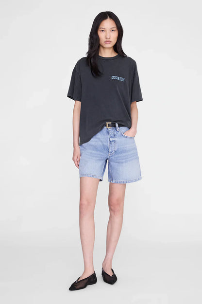Anine Bing - T-shirt - Washed Black - Cade Tee Palm