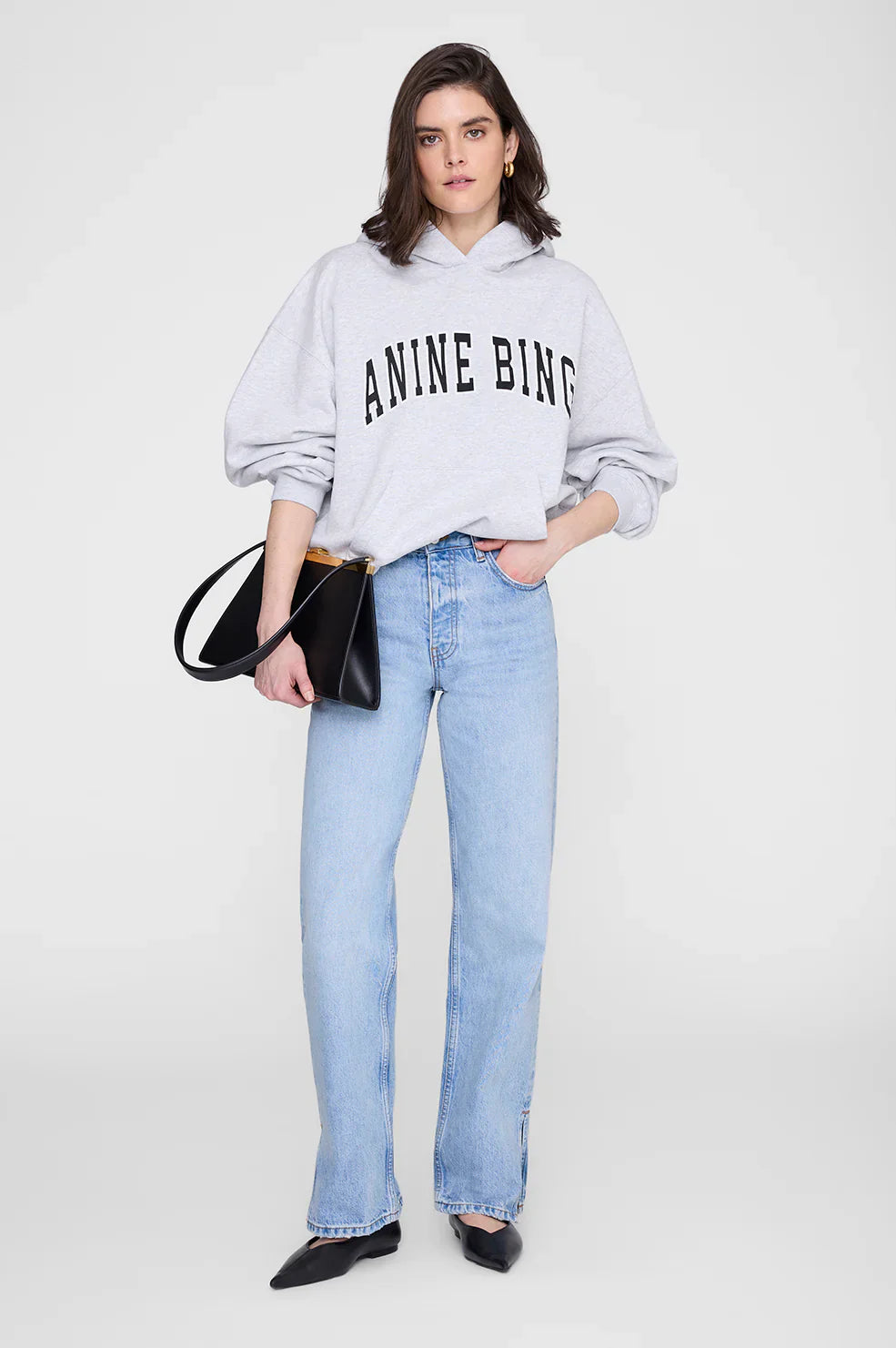 Anine Bing - Sweatshirt - Medium Heather Grey - Harvey Sweatshirt New Cassic