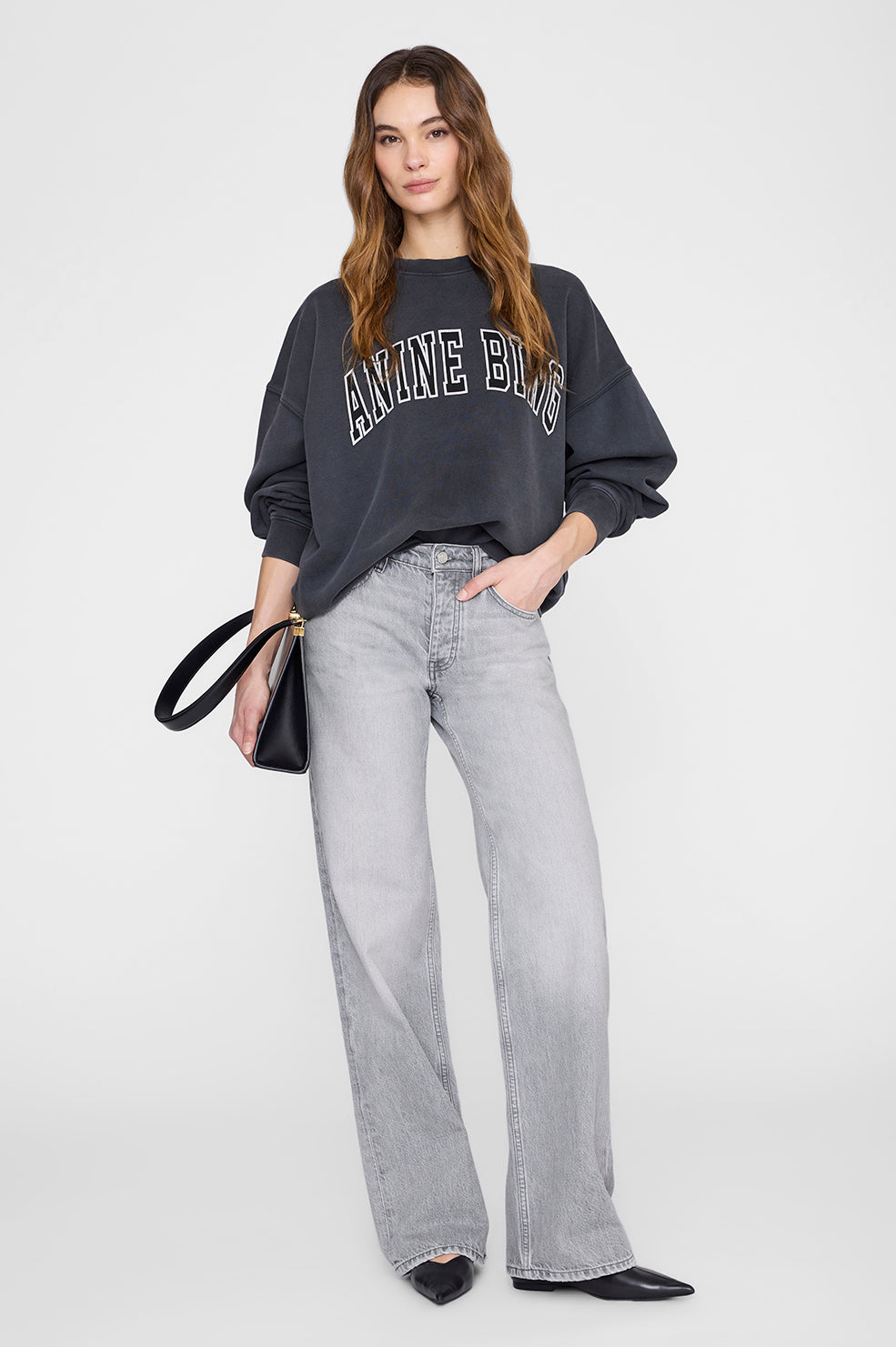 Anine Bing - Sweatshirt - Washed Black - Miles New Classic