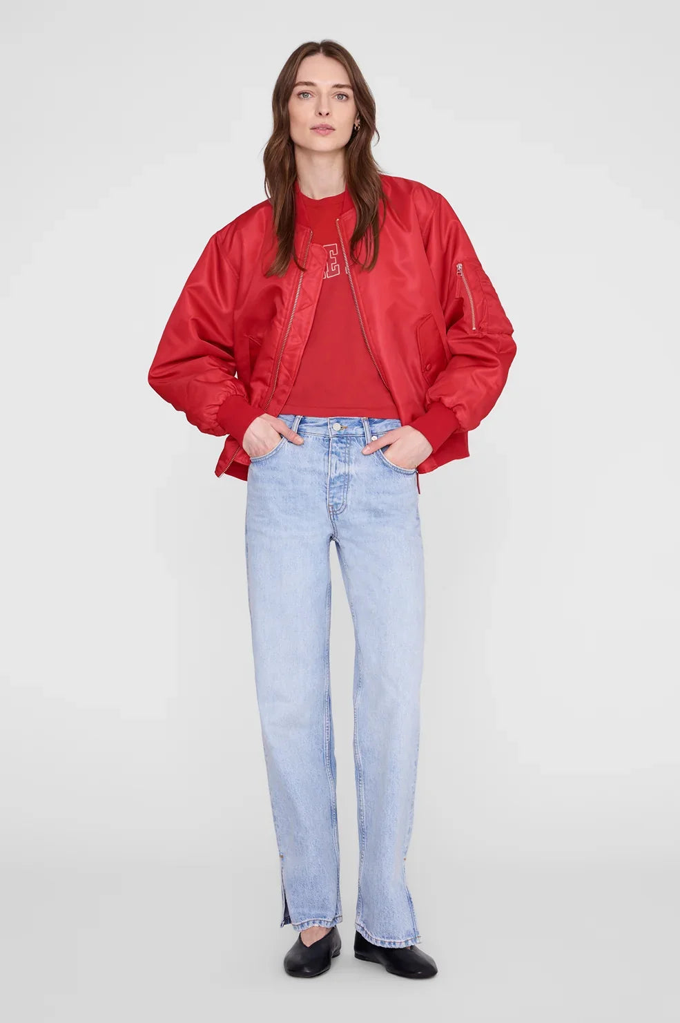 Anine Bing - T-shirt - Tango Red - Shelley Tee