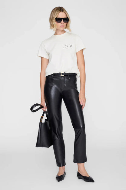 Anine Bing - T-shirt - Washed Cream - Shelley Tee