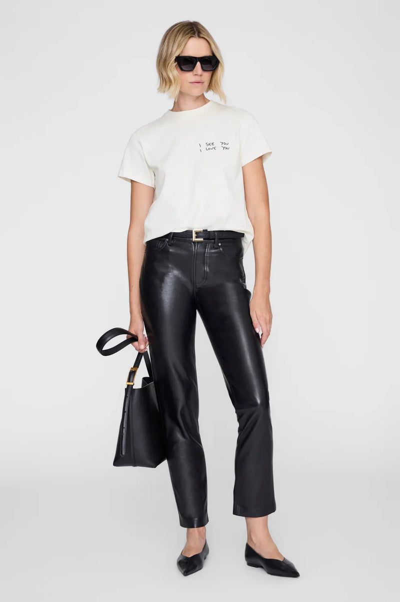 Anine Bing - T-shirt - Washed Cream - Shelley Tee