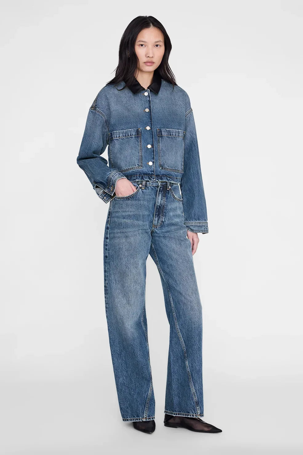 Anine Bing - Denimjakke - Cabana Blue - Yuma