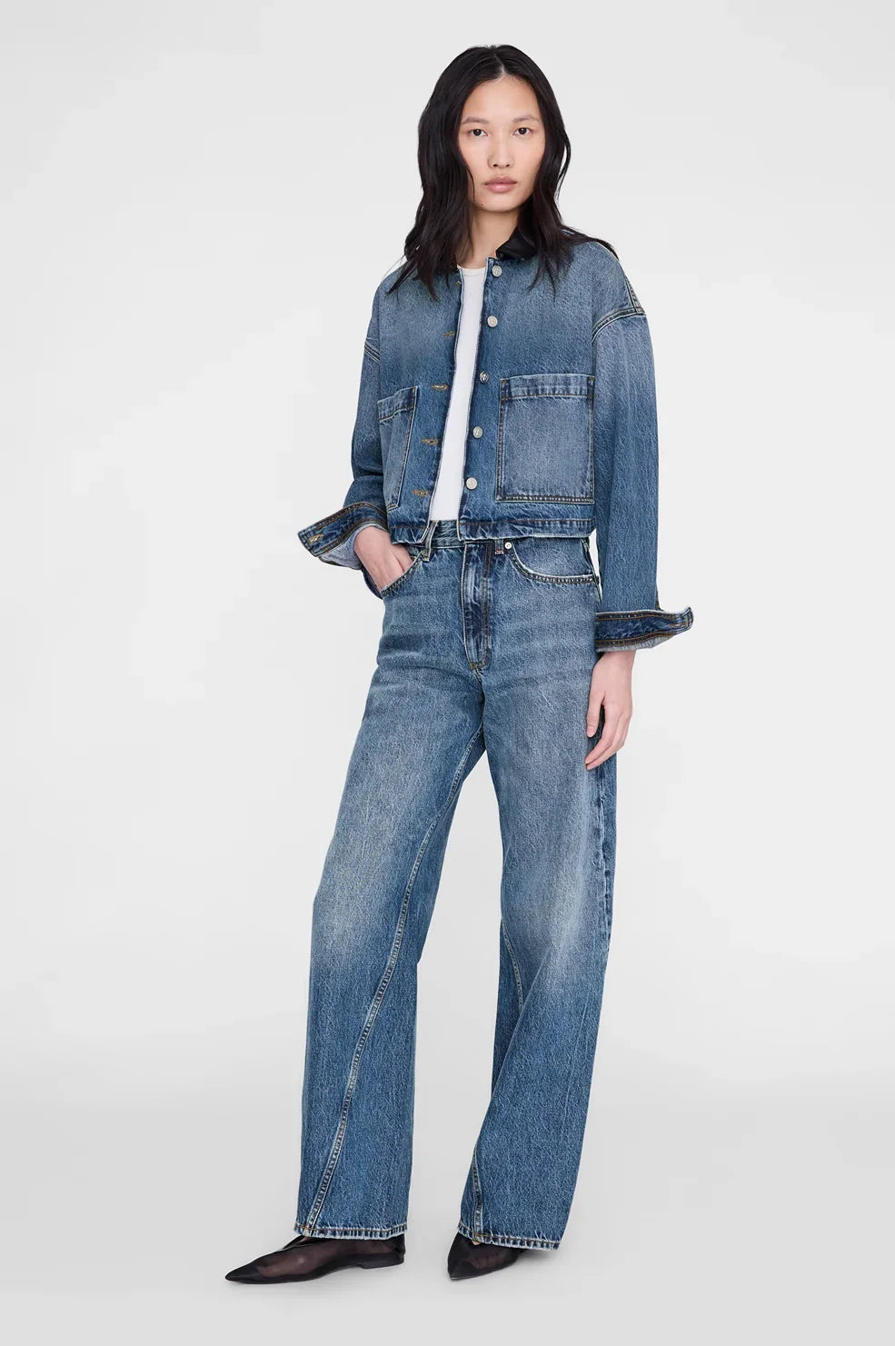 Anine Bing - Denimjakke - Cabana Blue - Yuma