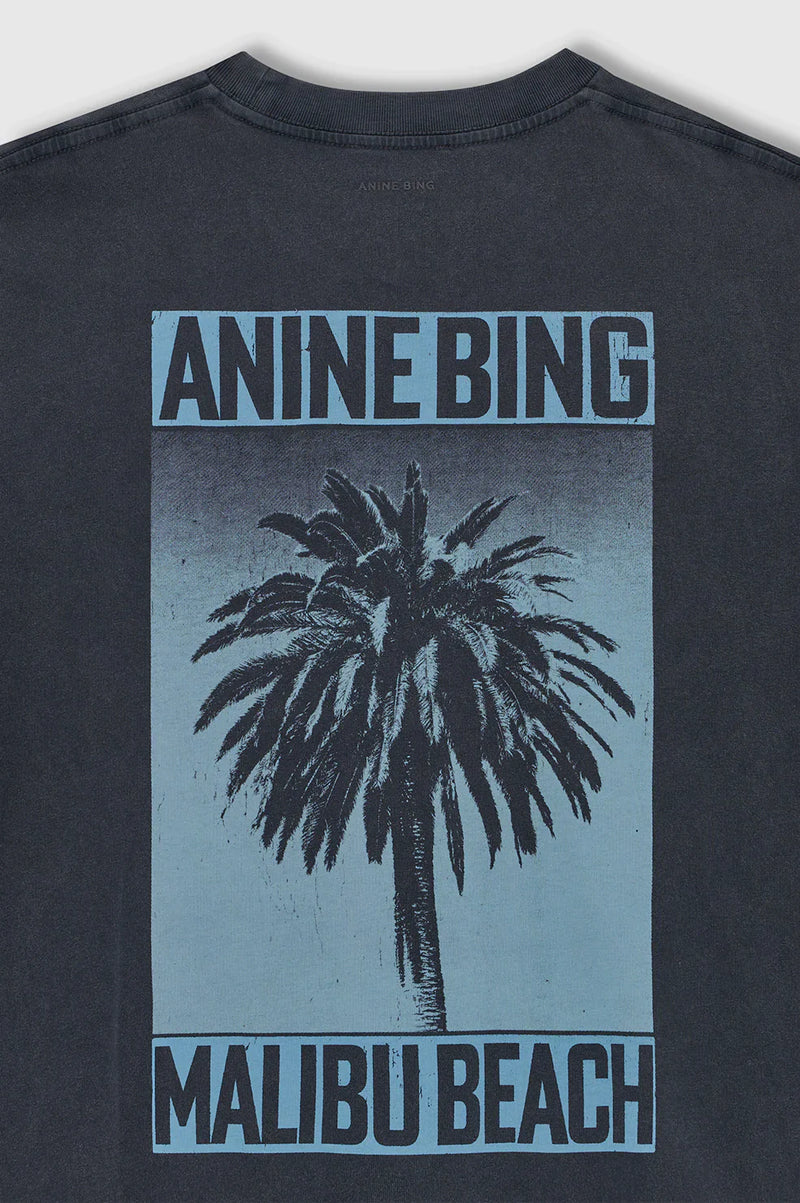 Anine Bing - T-shirt - Washed Black - Cade Tee Palm