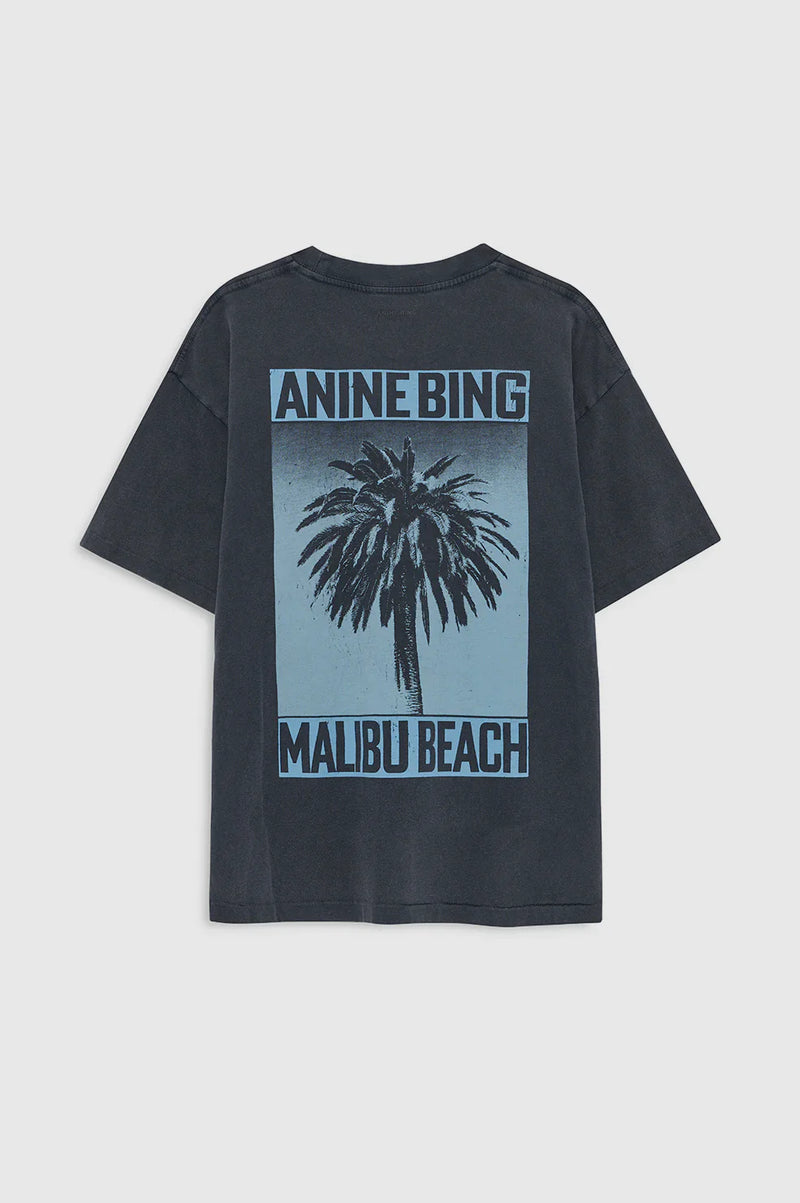 Anine Bing - T-shirt - Washed Black - Cade Tee Palm
