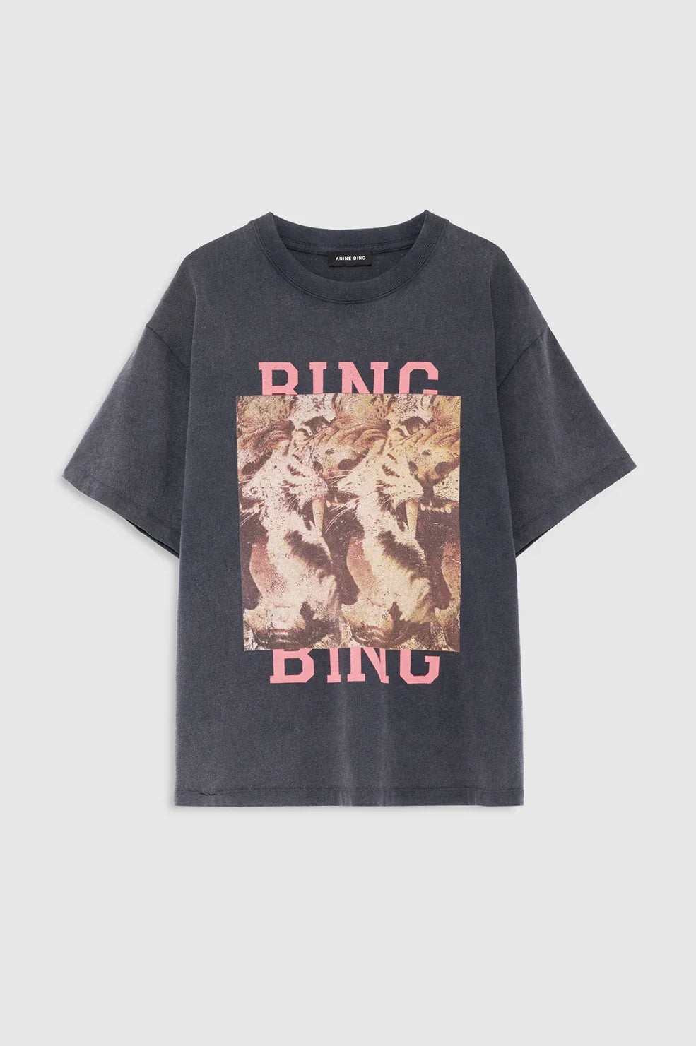Anine Bing - T-shirt - Washed Black - Cade tee Tiger Bing