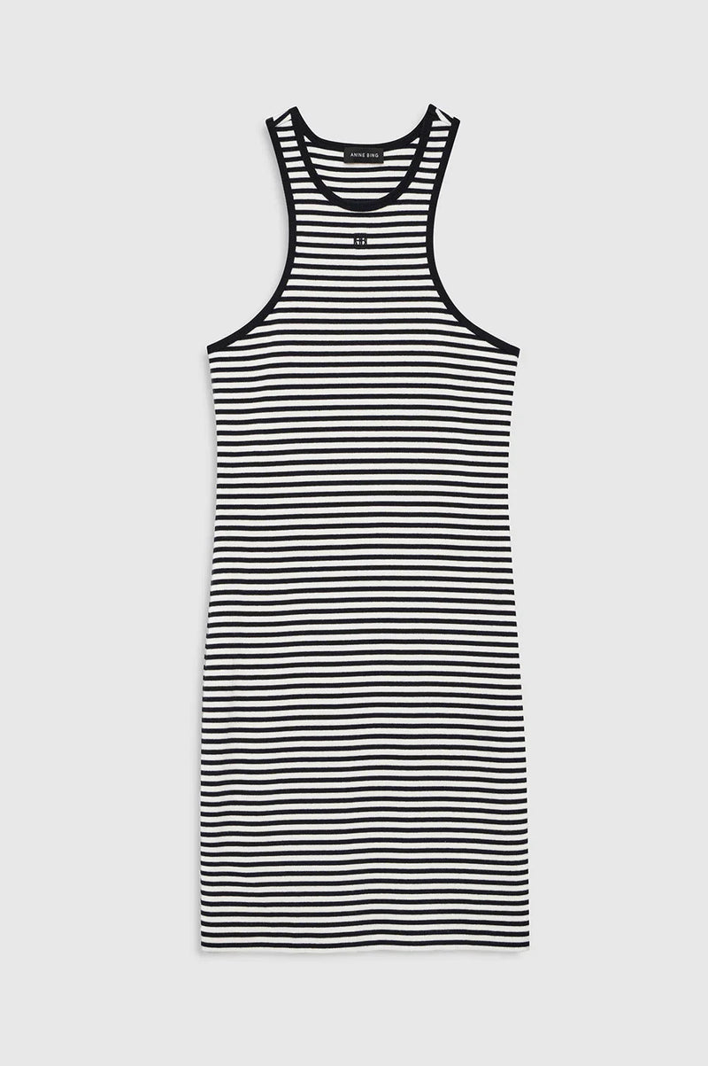 Anine Bing - Kjole - White/black - Cole Dress