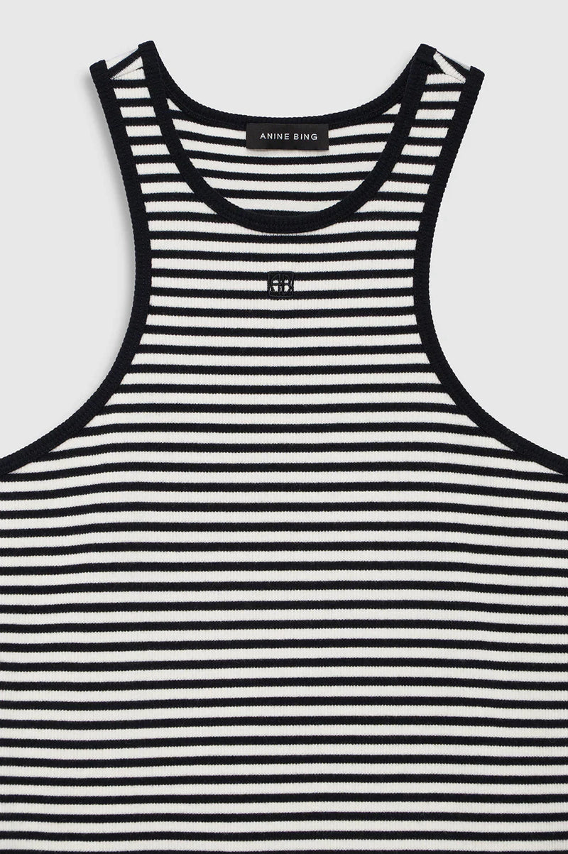 Anine Bing - Kjole - White/black - Cole Dress