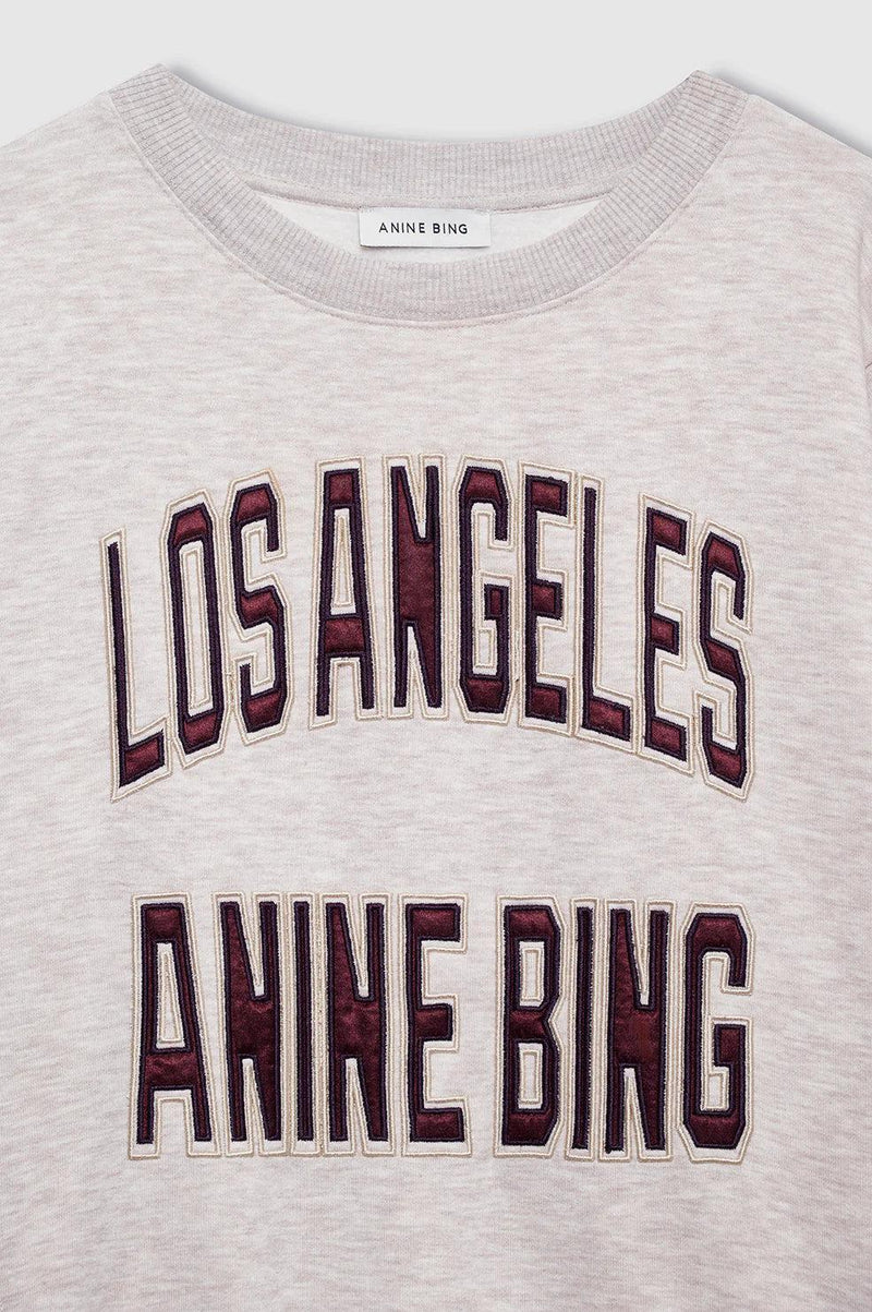 Anine Bing - Sweatshirt - Oat Melange - Harry Shrunken