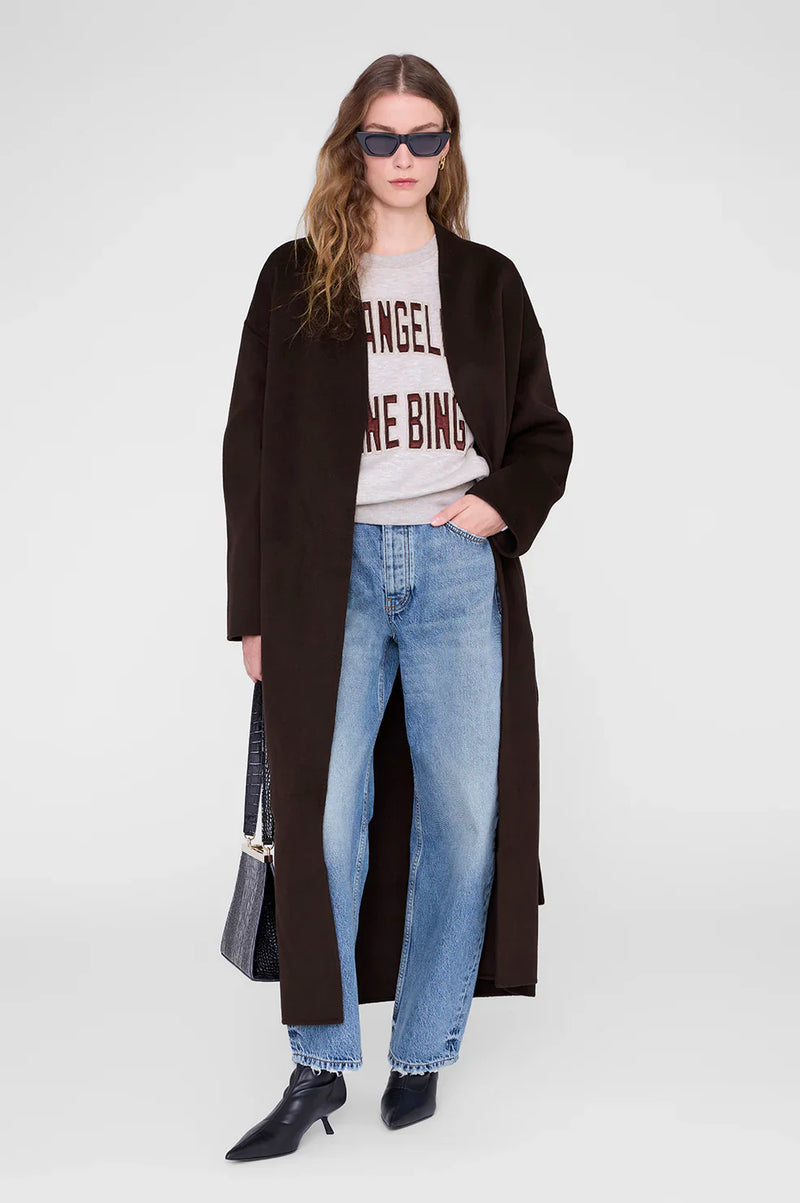 Anine Bing - Sweatshirt - Oat Melange - Harry Shrunken