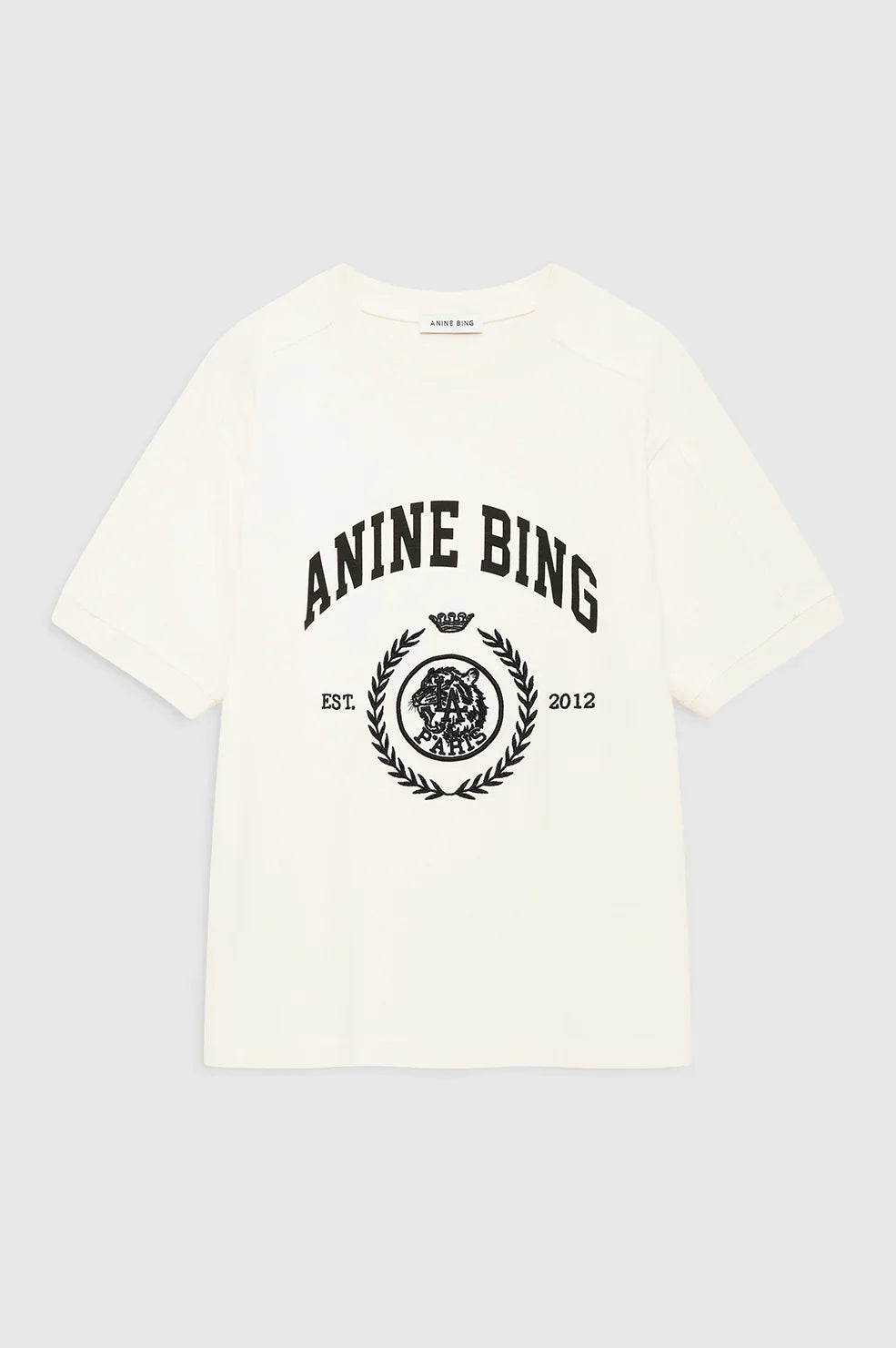 Anine Bing - T-shirt - Washed Cream - Jaylin Collegiate