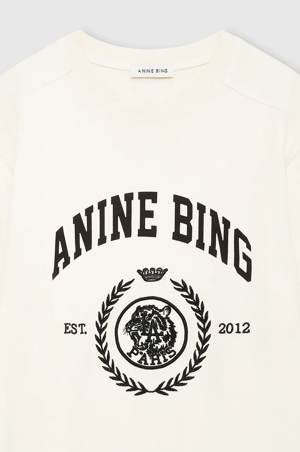 Anine Bing - T-shirt - Washed Cream - Jaylin Collegiate