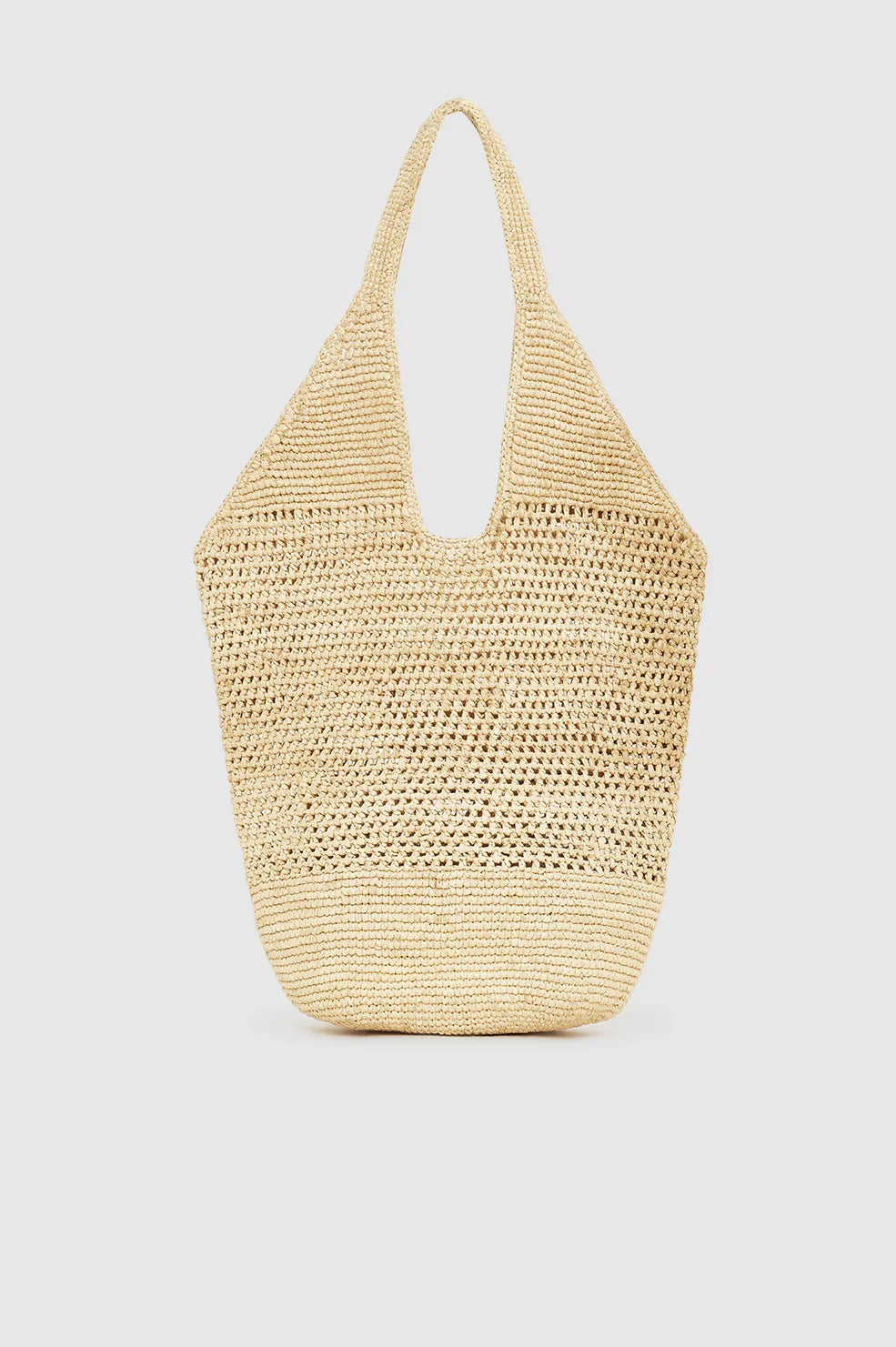 Anine Bing - Strandtaske - Natural - Leah Logo Hobo Raphia