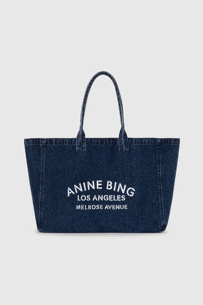 Anine Bing - Tote - Ink Blue - Leo Denim Tote