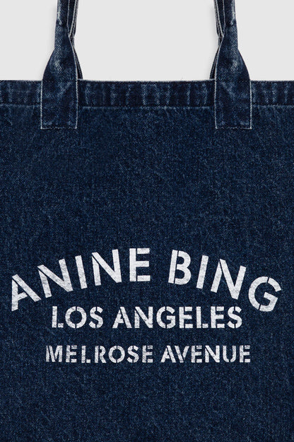 Anine Bing - Tote - Ink Blue - Leo Denim Tote