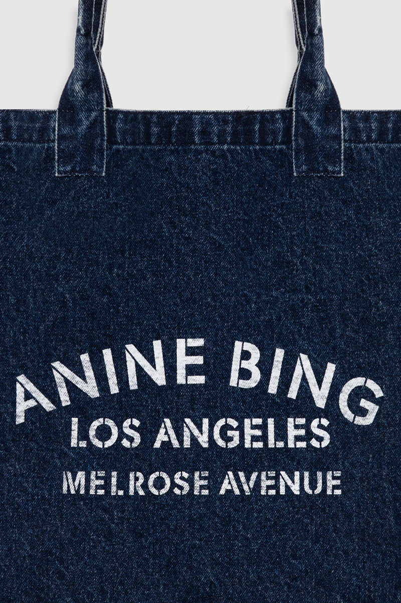 Anine Bing - Tote - Ink Blue - Leo Denim Tote