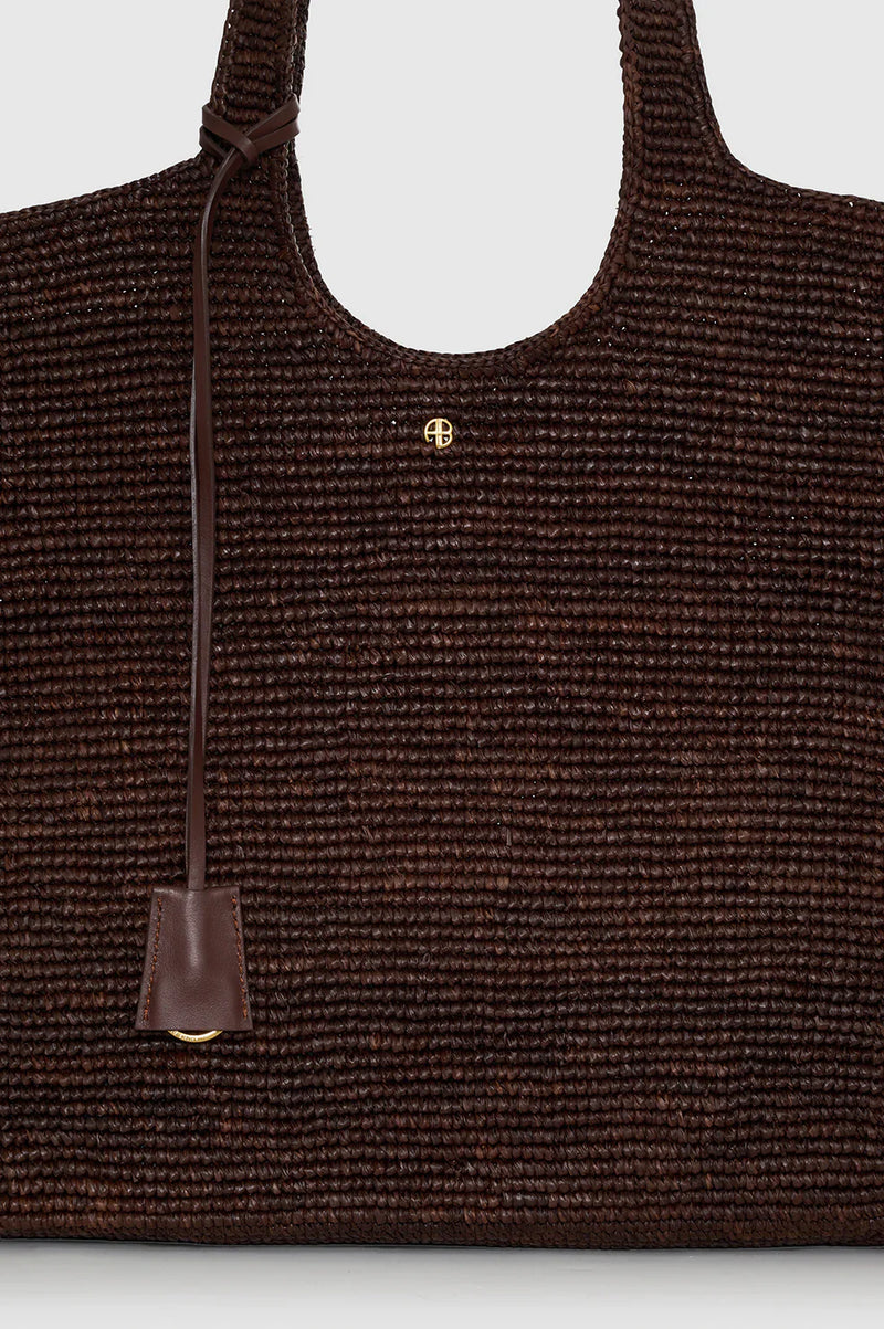 Anine Bing - Tote bag - dark Brown - Lili Tote Raffia
