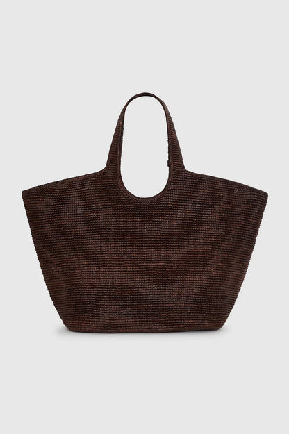 Anine Bing - Tote bag - dark Brown - Lili Tote Raffia