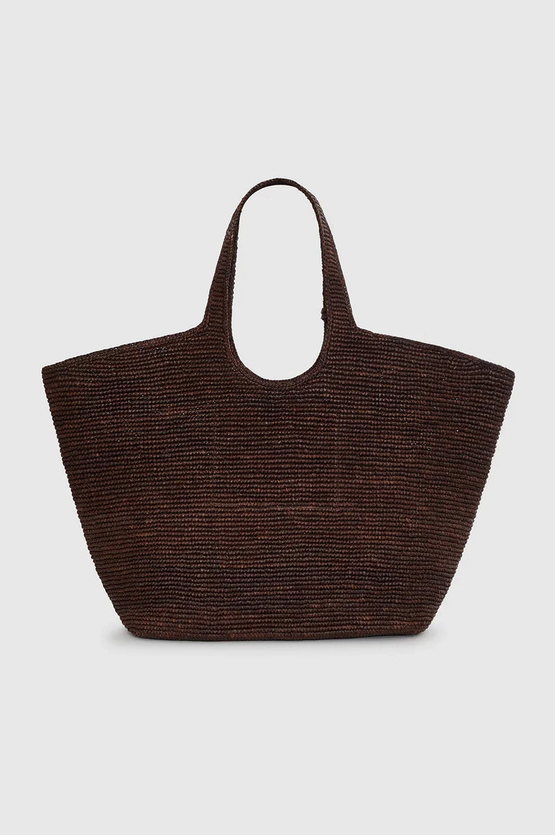 Anine Bing - Tote bag - dark Brown - Lili Tote Raffia