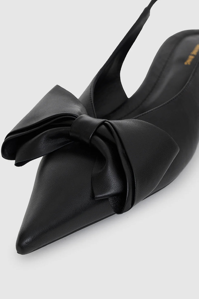 Anine Bing - Ballerina - Black - NINA SLINGBACK FLATS WITH BOW