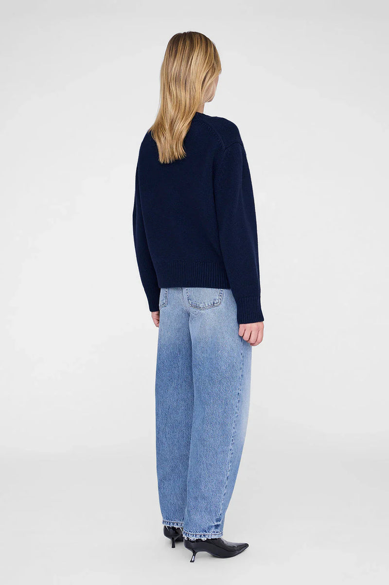 Anine Bing - Cropped Strik - Marine Blå - Roni