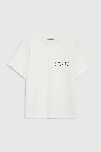 Anine Bing - T-shirt - Washed Cream - Shelley Tee