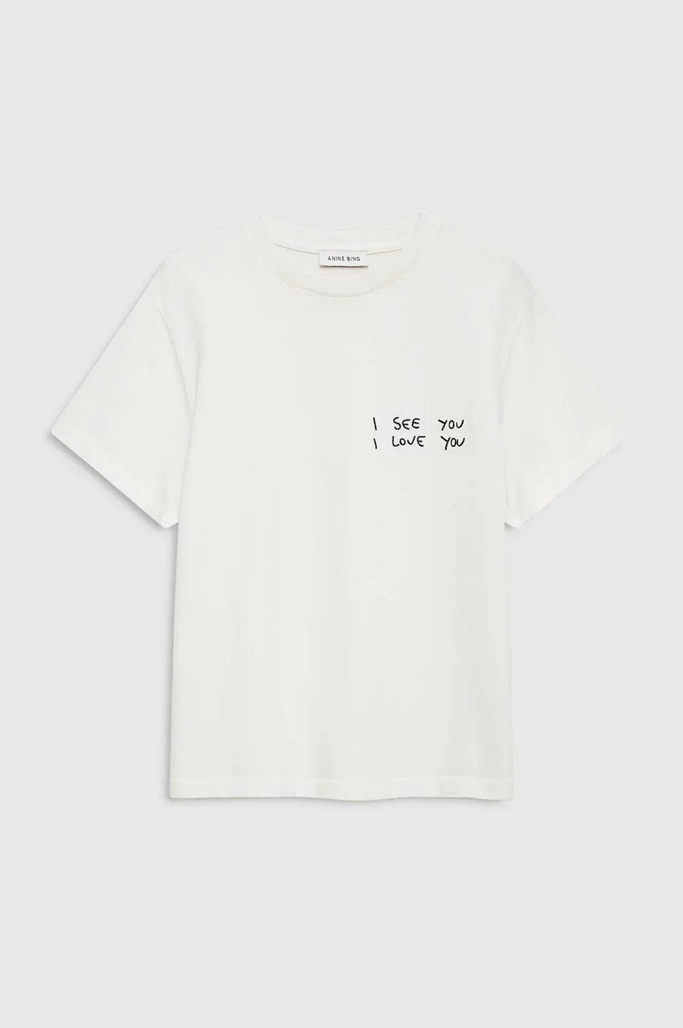 Anine Bing - T-shirt - Washed Cream - Shelley Tee
