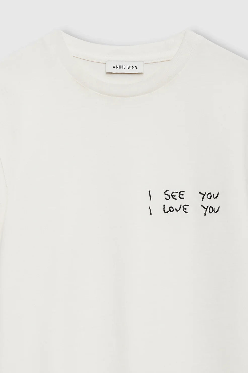 Anine Bing - T-shirt - Washed Cream - Shelley Tee