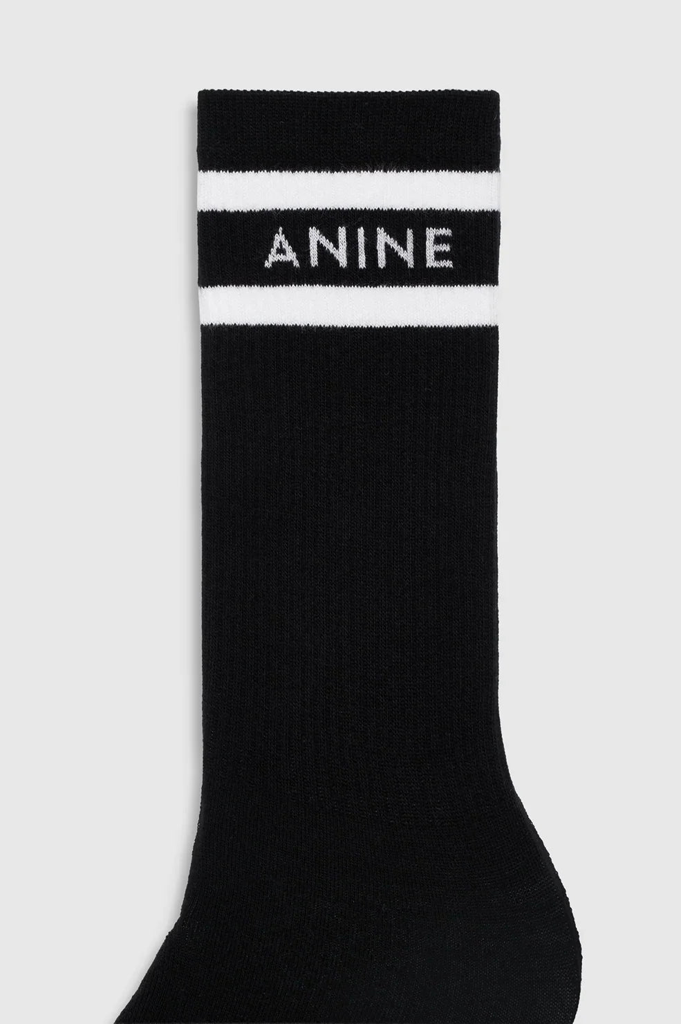 Anine Bing - Sokker - Black and White Stripe - Sully Sporty