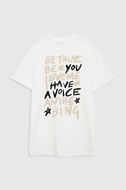 Anine Bing - T-shirt - Hvid - Walker Tee Empowerment