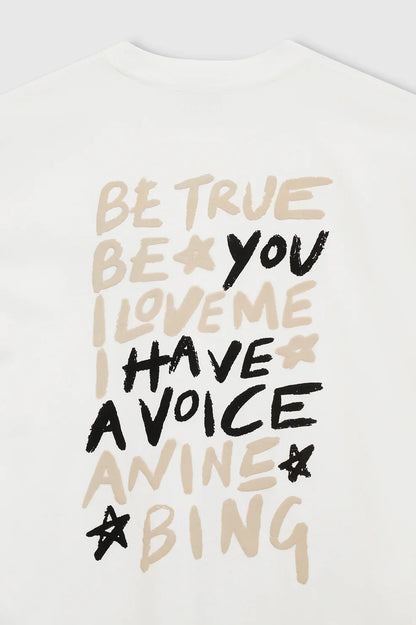 Anine Bing - T-shirt - Hvid - Walker Tee Empowerment