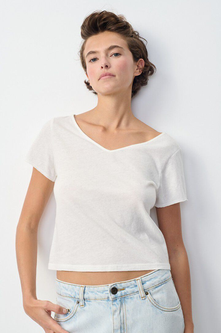 American Vintage - T-shirt - Hvid - Aksun