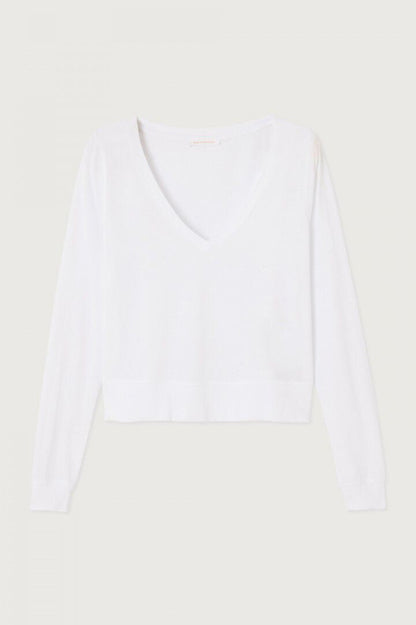 American Vintage - Langærmet T-shirt - Hvid - Apoly