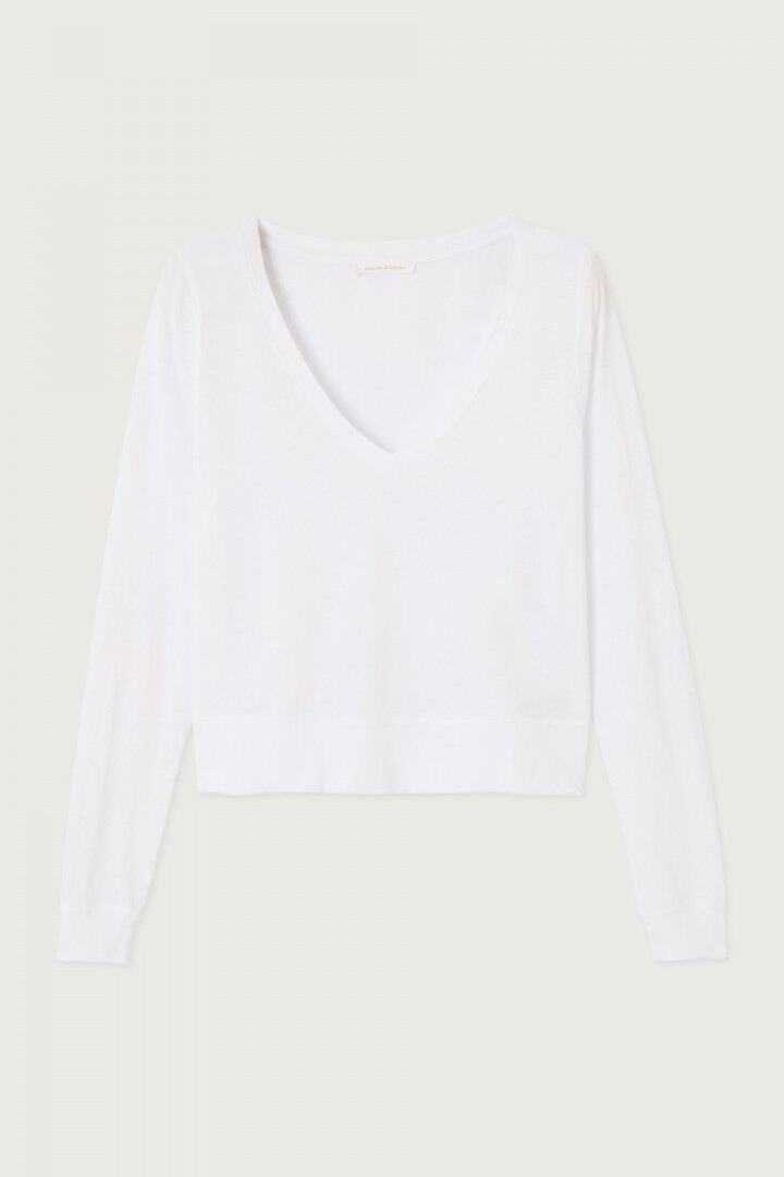 American Vintage - Langærmet T-shirt - Hvid - Apoly