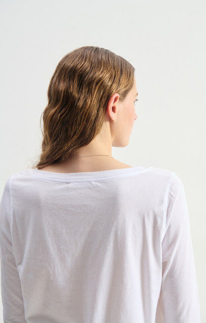 American Vintage - Langærmet T-shirt - Hvid - Apoly