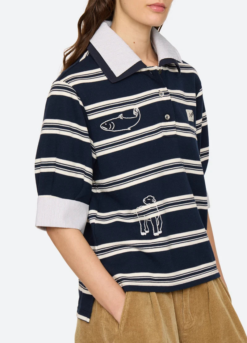 MINA NOVELTY DOUBLE
LAYER POLO på kvinde