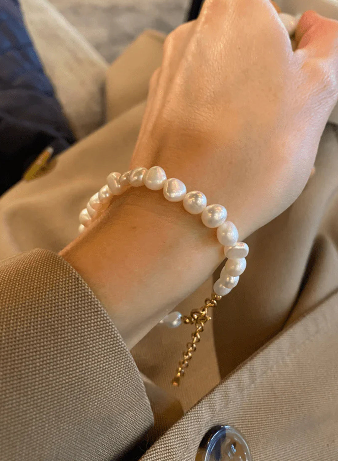 Andcopenhagen - Timeless Pearl Armbånd - 18 karat guld belagt sterlingsølv