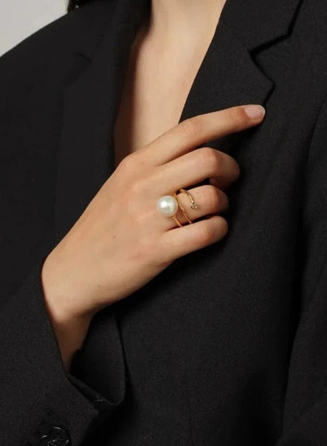 Andcopenhagen - White Pearl Ring