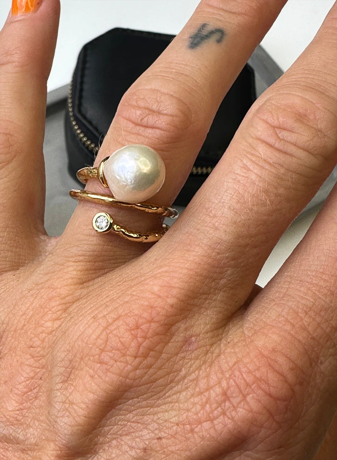 Andcopenhagen - White Pearl Ring