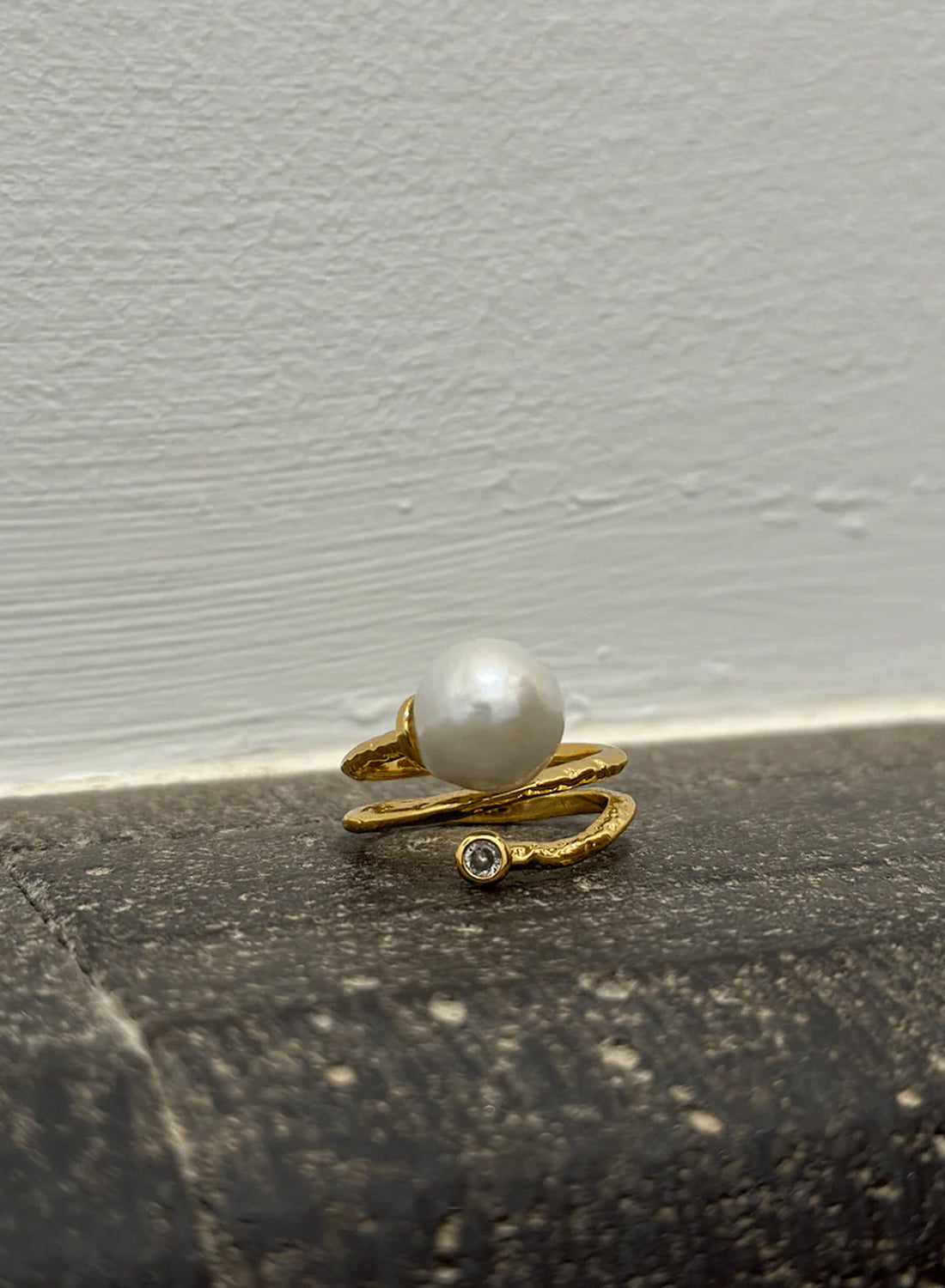 Andcopenhagen - White Pearl Ring