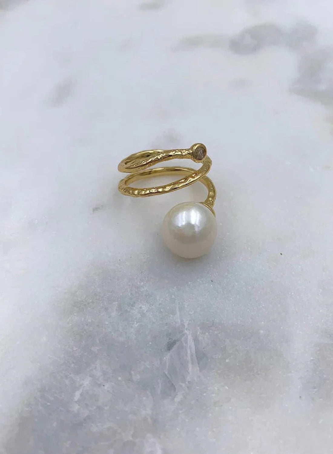 Andcopenhagen - White Pearl Ring