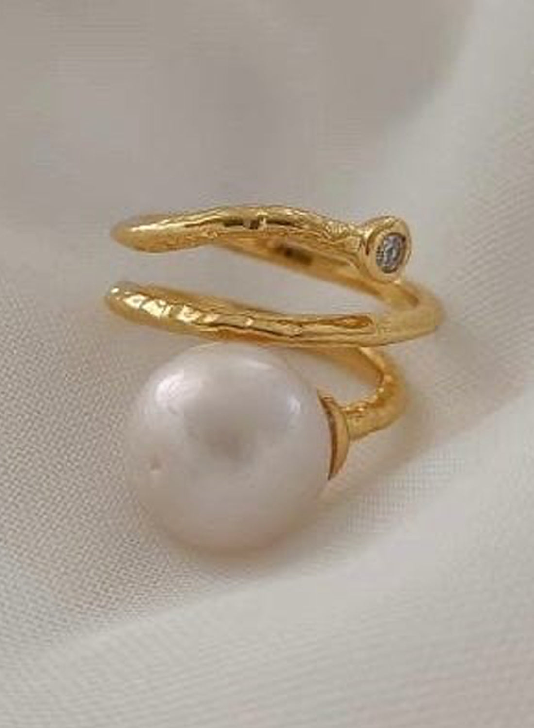 Andcopenhagen - White Pearl Ring